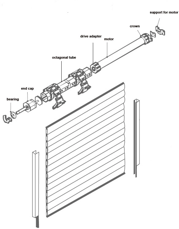 Sigate Window Protection Roller Shutter Tubular Motor